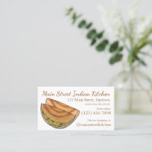 Masala Dosas Indian Food Cuisine Restaurant Chef Visitekaartje (Staand voorkant)