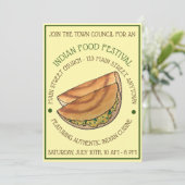 Masala Dosas South Indian Cuisine Food Festival Kaart (Staand voorkant)