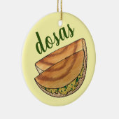 Masala Dosas Zuid-Indische voedselCuisine Potato D Keramisch Ornament (Rechts)
