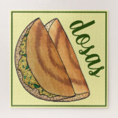 Masala Dosas Zuid-Indische voedselCuisine Potato D Legpuzzel (Horizontaal)