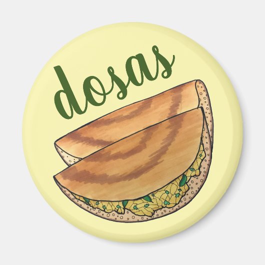 Masala Dosas Zuid-Indische voedselCuisine Potato D Magneet (Voorkant)