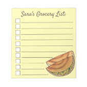 Masala Dosas Zuid-Indische voedselCuisine Potato D Notitieblok (Voorkant)