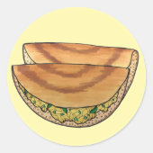 Masala Dosas Zuid-Indische voedselCuisine Potato D Ronde Sticker (Voorkant)