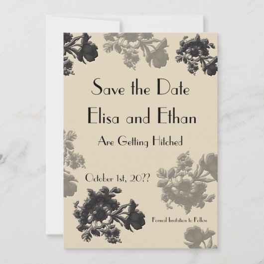 Masala Flora Save the Date Kaart (Voorkant)