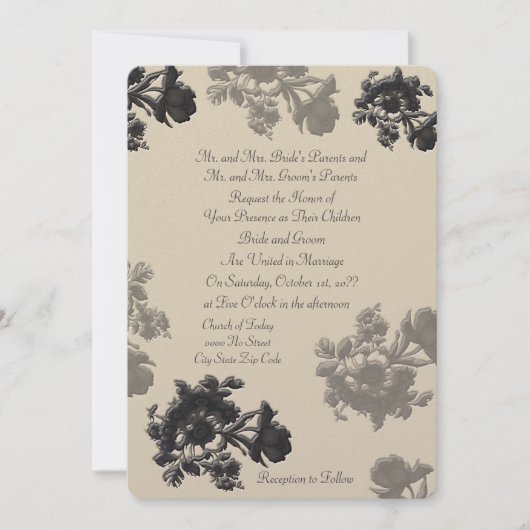 Masala Flora Wedding Kaart (Voorkant)