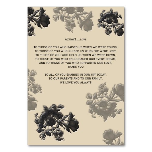 Masala Flora Wedding Kaart (Achterkant)