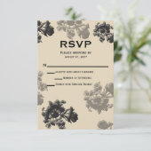 Masala Flora Wedding RSVP Kaartje (Staand voorkant)
