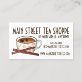 Masala Spiced Chai Tea Shop Teahouse Café Visitekaartje (Achterkant)