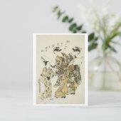 Masanobu Nieuwjaar: eerste speelkunst Print 1755 Feestdagenkaart (Staand voorkant)