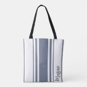 Masao Minimalist Strepen Monogram Tote Bag (Achterkant)