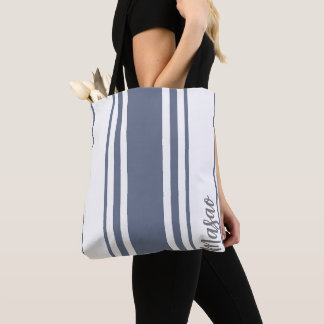 Masao Minimalist Strepen Monogram Tote Bag