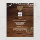 Masars Wedding Invite Rustic Wood Lace Budget (Achterkant)