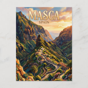 Masca-dorp Spanje Briefkaart