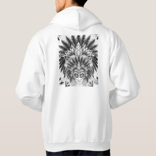 Máscara de carnaval espetáculo  hoodie (Achterkant)