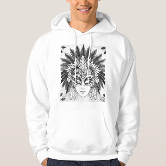 Máscara de carnaval espetáculo hoodie (Voorkant)