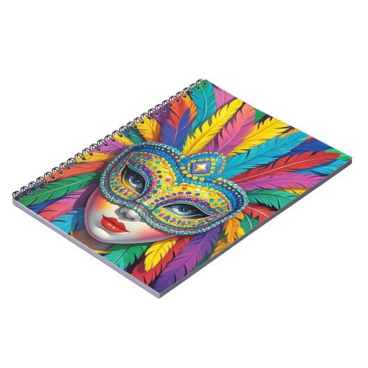 Máscara de carnaval notitieboek (Linkerzijde)