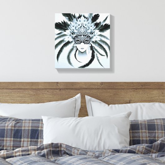 Máscara de carnaval para decoração  canvas afdruk (Insitu (Slaapkamer))