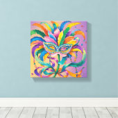 Máscara de carnaval para momentos divertidos  canvas afdruk (Insitu (Houten vloer))