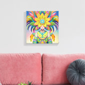 Máscara de flor para o carnaval  canvas afdruk (Insitu (Woonkamer))