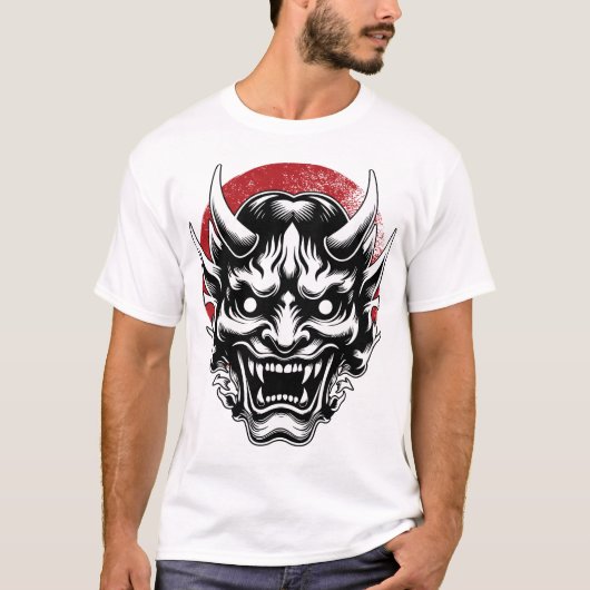 Máscara de samurai/ japan t-shirt (Voorkant)