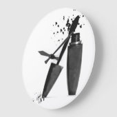 Mascara make keup mode, wit en zwart grote klok (Hoek)