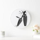 Mascara make keup mode, wit en zwart grote klok (Huis)