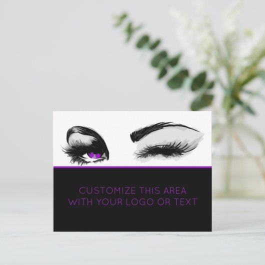 Mascara of Eyelash Business Postcard Briefkaart (Staand voorkant)