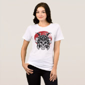 Máscara Samurai Oni / Samurai Oni Mask Women Tri-Blend Shirt (Voorkant volledig)