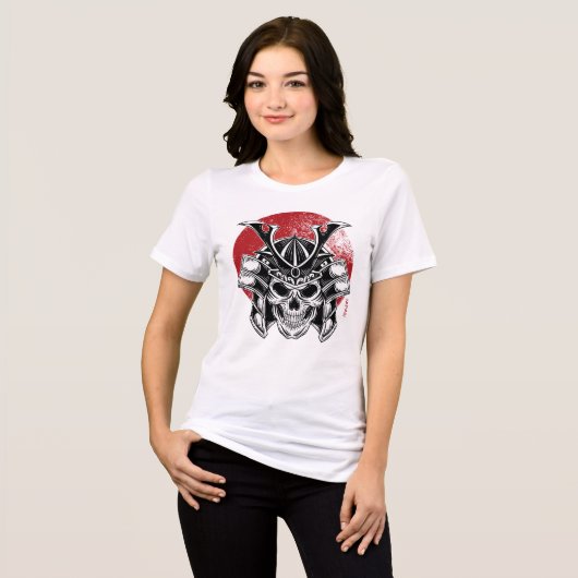 Máscara Samurai Oni / Samurai Oni Mask Women Tri-Blend Shirt (Voorkant volledig)
