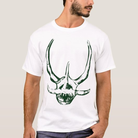 Máscara Verde Oscuro de Vejigante de Ponce, PR T-shirt (Voorkant)