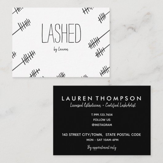 Mascara Wand Lash Extension Visitekaartje (Voorkant / Achterkant)