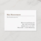 Maschinenbauingenieur Visitenkarte Visitekaartje (Voorkant)