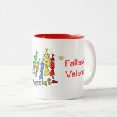 mascletà tweekleurige koffiemok (Voorkant rechts)