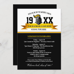 Mascot Banner Class Reunion-uitnodigingen Kaart