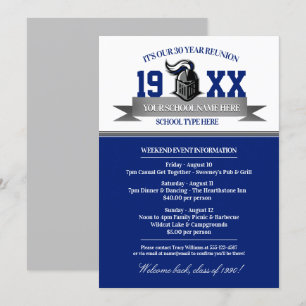 Mascot Banner Class Reunion-uitnodigingen Kaart