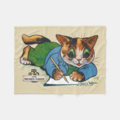 Mascot Cat van de schrijver, Louis Wain Fleece Deken (Voorkant (Horizontaal))