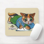 Mascot Cat van de schrijver, Louis Wain Muismat (Met muis)