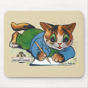 Mascot Cat van de schrijver, Louis Wain Muismat