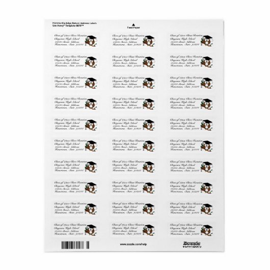 Mascot High School Reunion Etiket (Full Sheet)