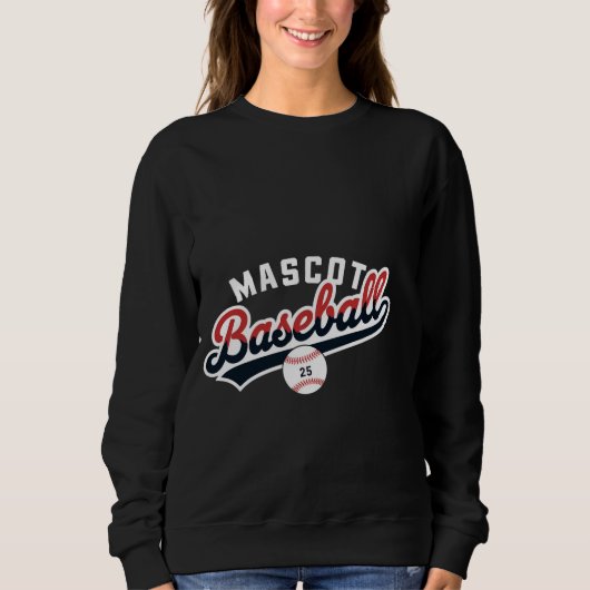 Mascot Honkbal Retro Logo Trui (Voorkant)