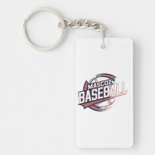 Mascot-honkbalgrafiek Sleutelhanger (Voorkant)
