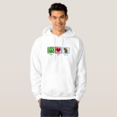 Mascot van het team van Peace Love Beavers Hoodie (Voorkant volledig)