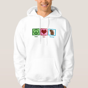 Mascot van het team van Peace Love Beavers Hoodie