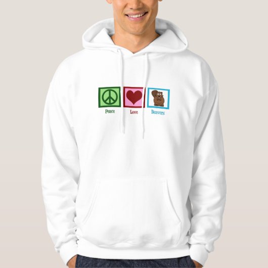 Mascot van het team van Peace Love Beavers Hoodie (Voorkant)