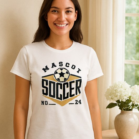 Mascot Voetbal Shirt – Vetgedrukte Team Logo met N