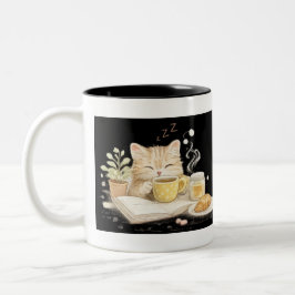 mascota adorable tweekleurige koffiemok