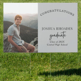 Mascotte Afstuderen Yard teken Tuinbord