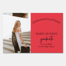 Mascotte Afstuderen Yard teken Tuinbord