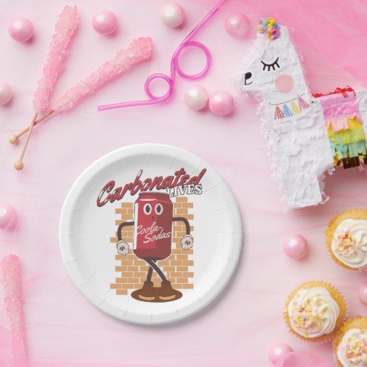 Mascotte Drink Cola Papieren Bordje (Feest)