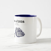 Mascotte klasse van Afstuderen Tweekleurige Koffiemok (Voorkant rechts)